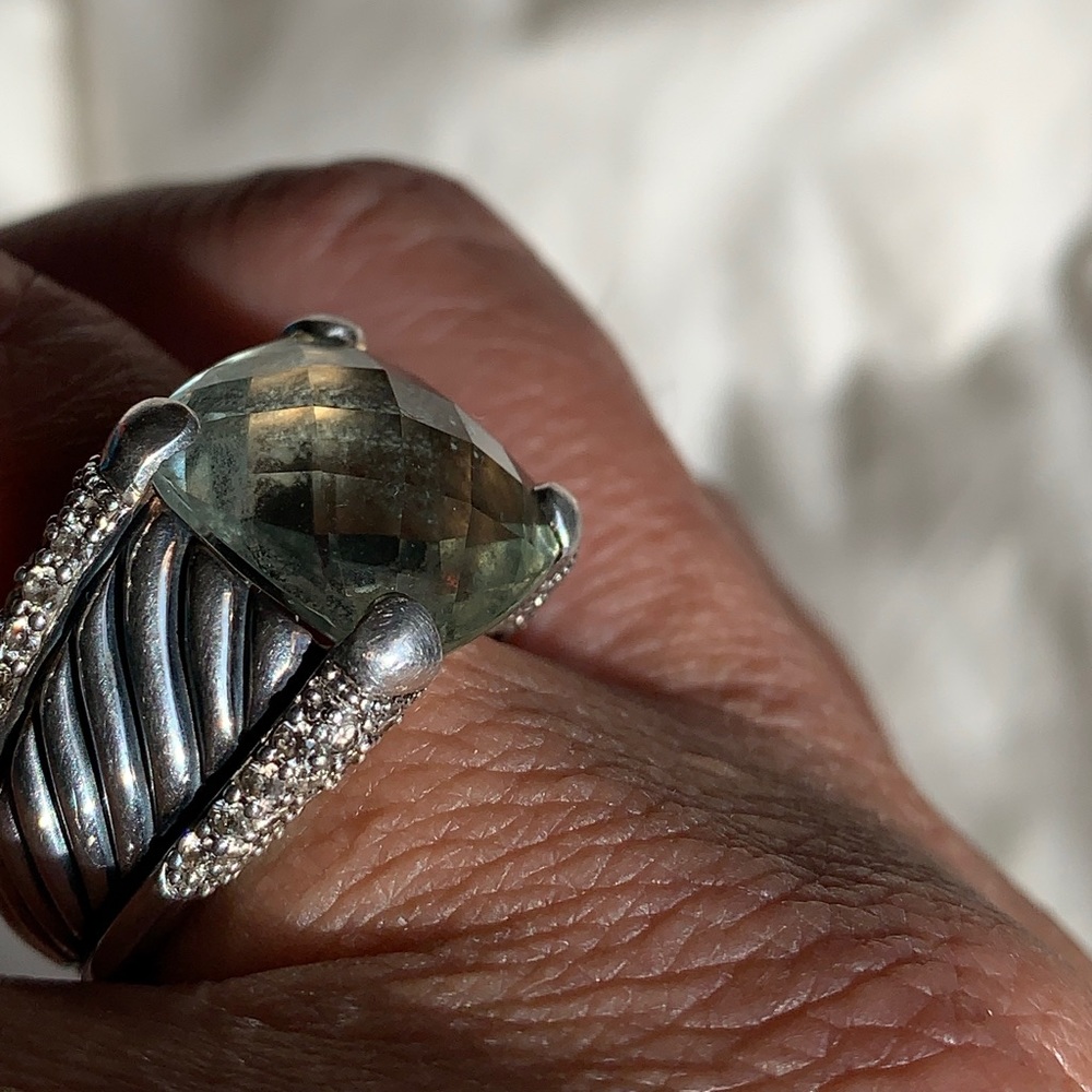 EUC - David Yurman Prasiolite and Diamond Ring - Picture 4 of 16